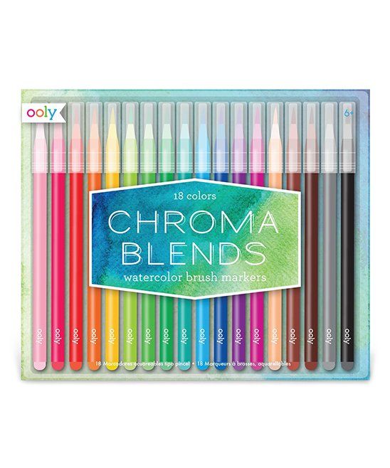 Chroma Blends 18-Ct. Watercolor Brush Markers Set | Zulily