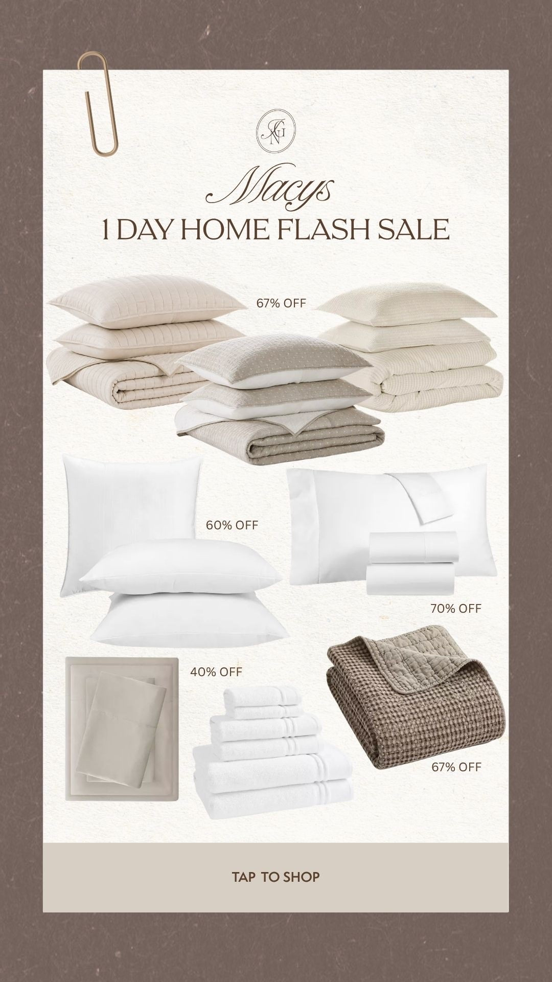 Macy’s is having a one day home/sale with up to 70% off bedding and bath! Linking my favorites here 🤍￼

#Macy’s #Macy’sSale #HomeSale #Bedding #Bath #Towels #Comforter #Pillows #EuroPillows #Throw #Home #SaleAlert #Bedsheets #BeddingSale #BathSale #HomeRefresh #Bedroom #Bathroom

#LTKSaleAlert #LTKHome #LTKSeasonal