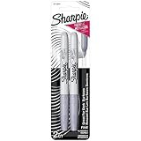 Sharpie 39108PP Metallic Permanent Markers, Fine Point, Silver, 2 Count | Amazon (US)