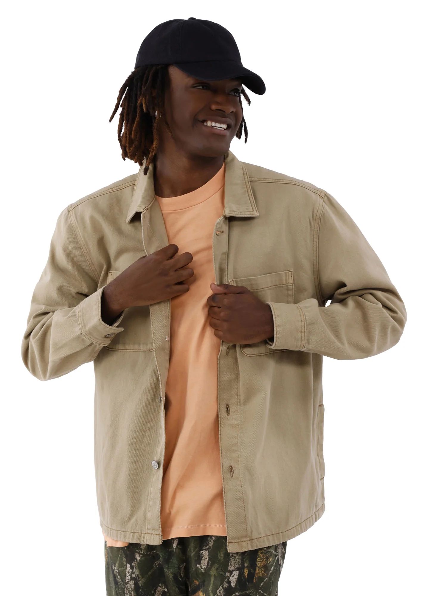 No Boundaries Cotton Twill Jacket, Men's and Big Men's | Walmart (US)