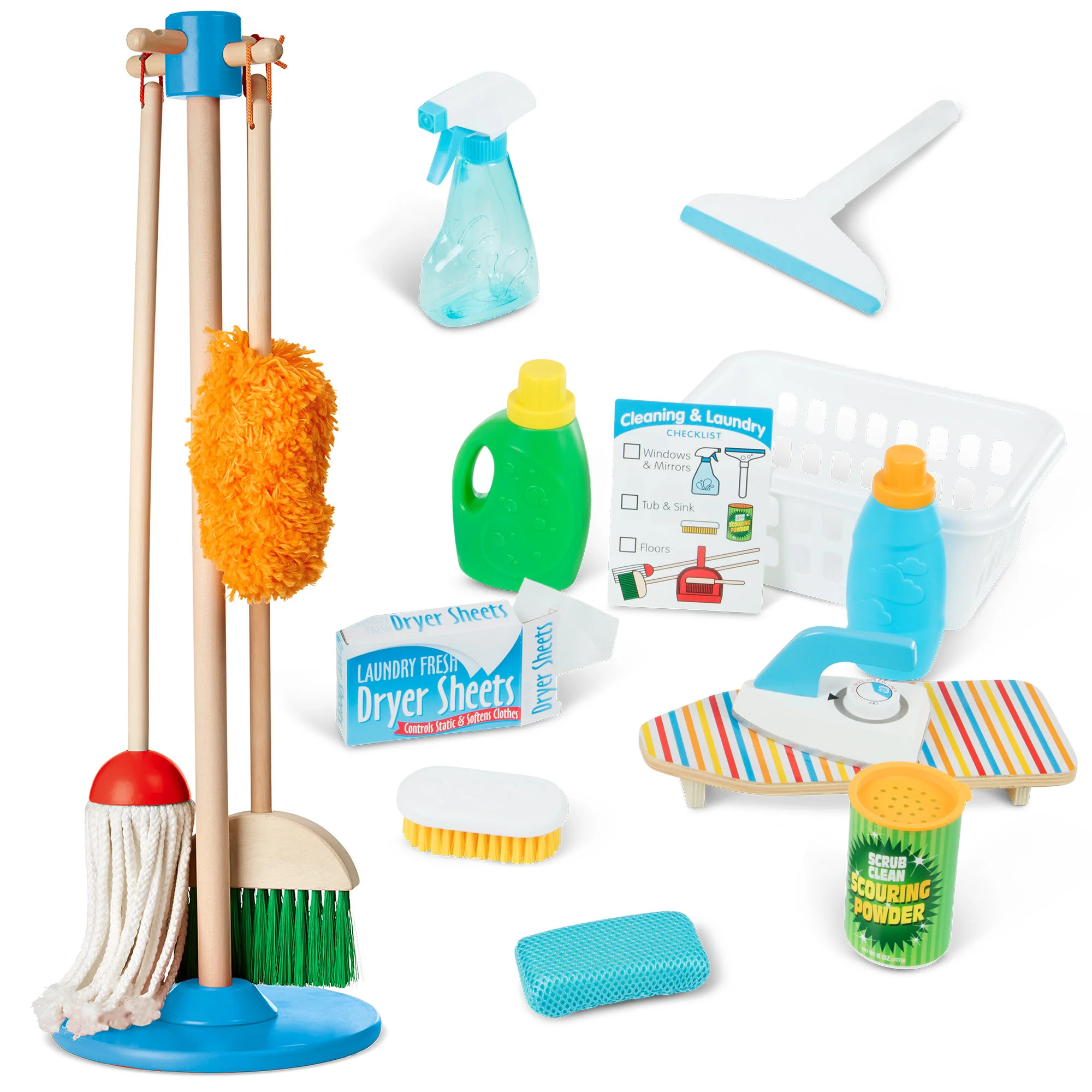 Deluxe Cleaning & Laundry Play Set | Melissa and Doug