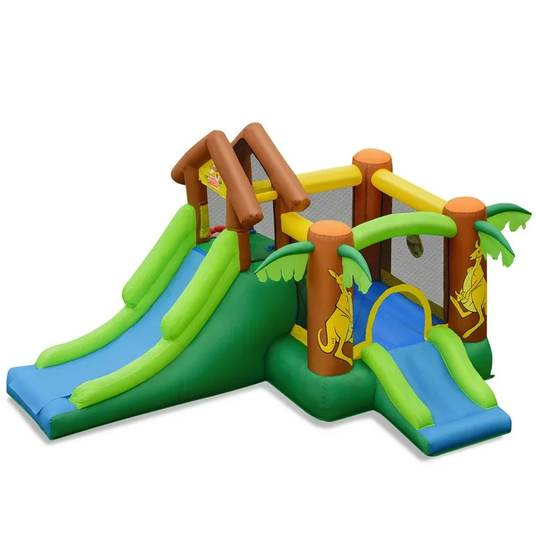 Costway Kids Inflatable Jungle Bounce House  Dual Slide Jumping Castle Bouncer | Walmart (US)