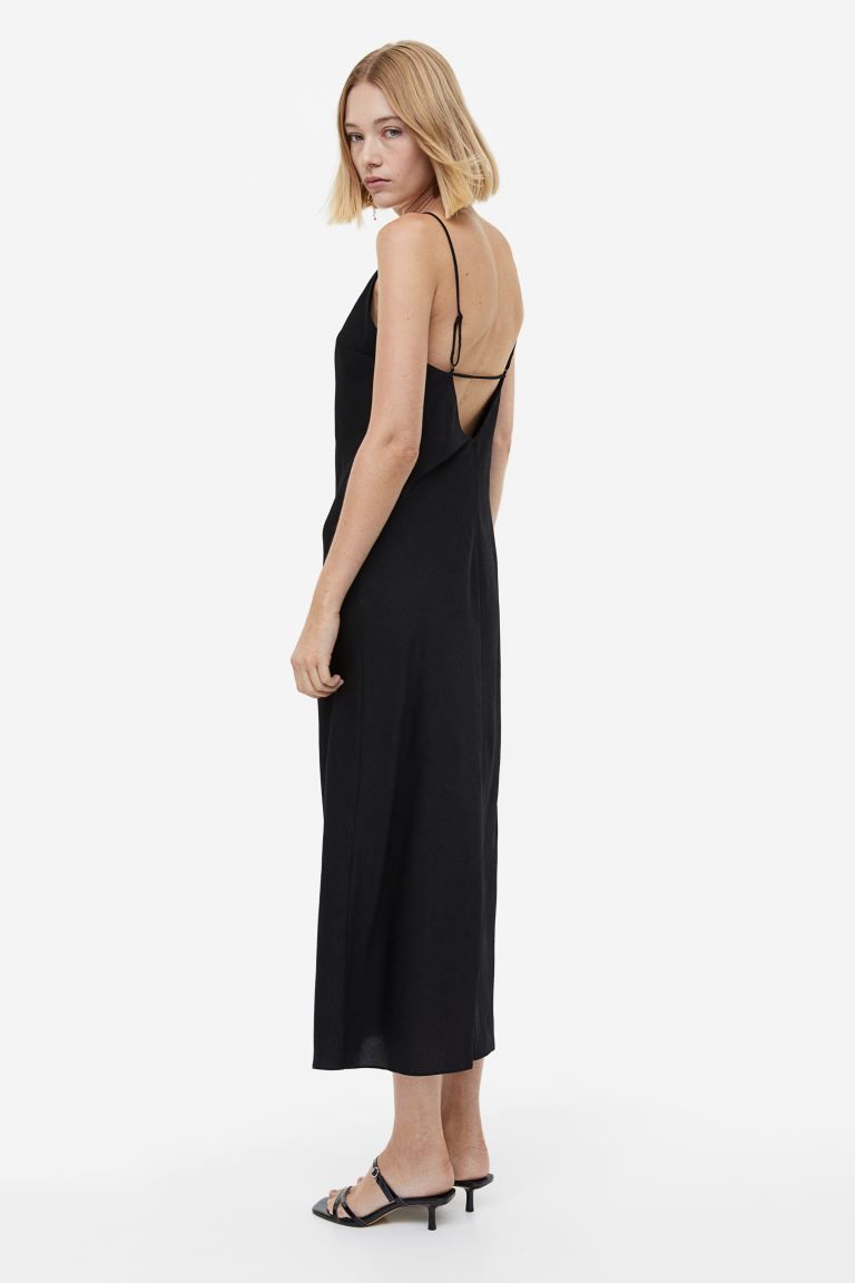 V-neck Slip Dress - Black - Ladies | H&M US | H&M (US + CA)