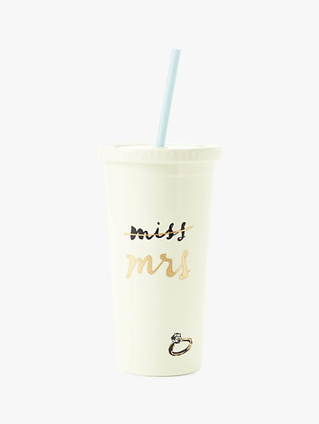 miss to mrs. tumbler with straw | Kate Spade (US)