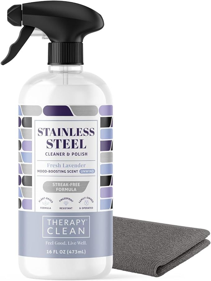 Therapy Stainless Steel Cleaner Kit with Premium Microfiber Cloth - Polish, Sink Cleaner, Grill C... | Amazon (US)