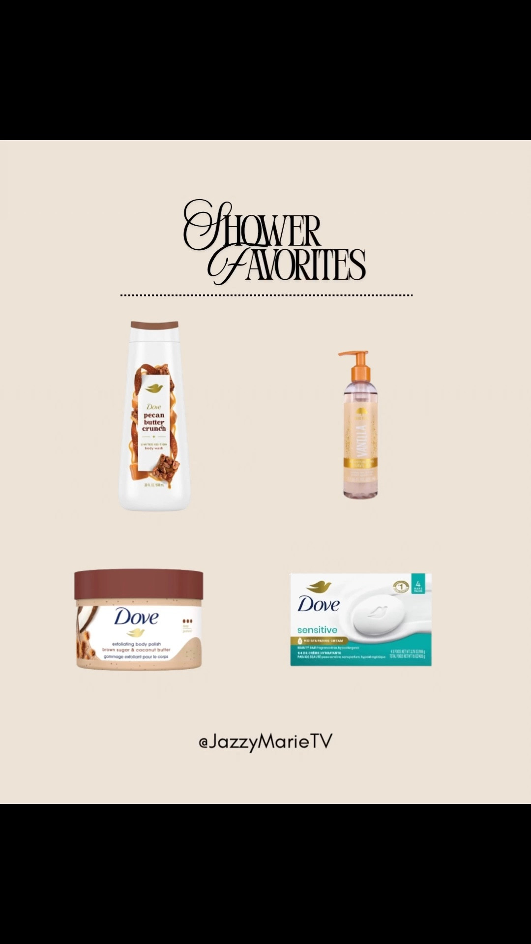 Ultimate shower combo 🌸 Dove + Tree Hut for clean, moisturized, glowing skin 🫶 Perfect for your daily body care + hygiene routine 🧼 #LTKbeauty #LTKskincare #LTKFinds #showeressentials #bodycare #cleanbeautyroutine #TreeHut #Dove #softskin #showermusthaves #glowingskin #selfcaretime

#LTKFindsUnder50 #LTKBeauty #LTKHome