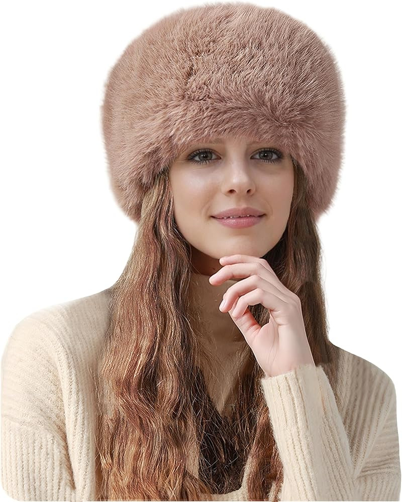 Lina & Lily Women's Winter Cossack Hat Russian Style Long Pile Faux Fur | Amazon (UK)