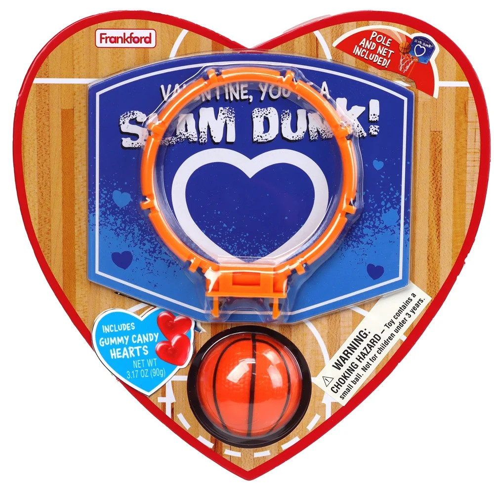 Frankford Valentine's Basketball Heart with Gummy Candy 3.17oz | Walmart (US)