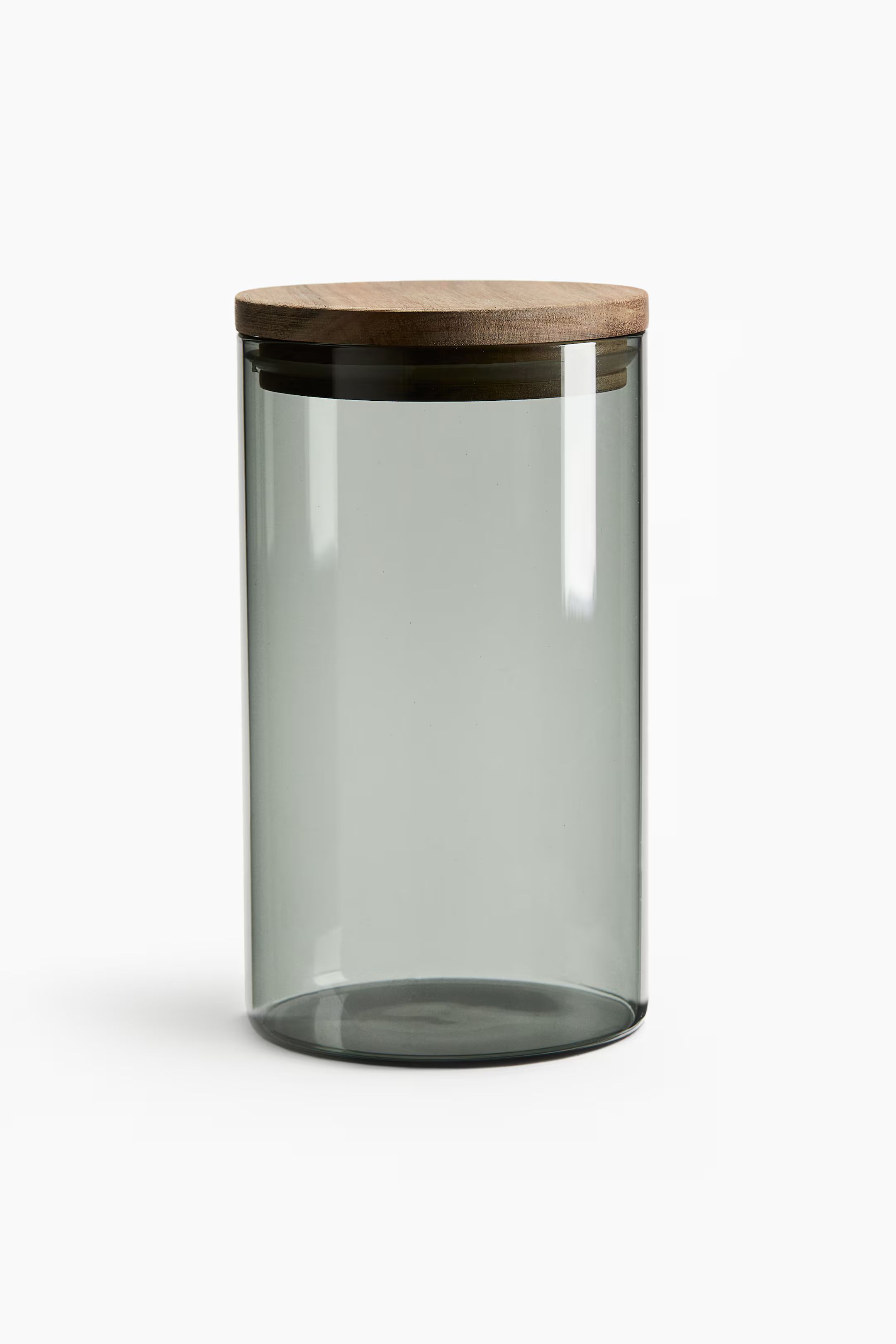 Glass jar with lid - Gray - Home All | H&M US | H&M (US + CA)