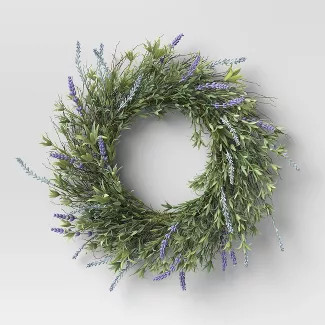 22" Artificial Lavender Wreath - Threshold™ | Target