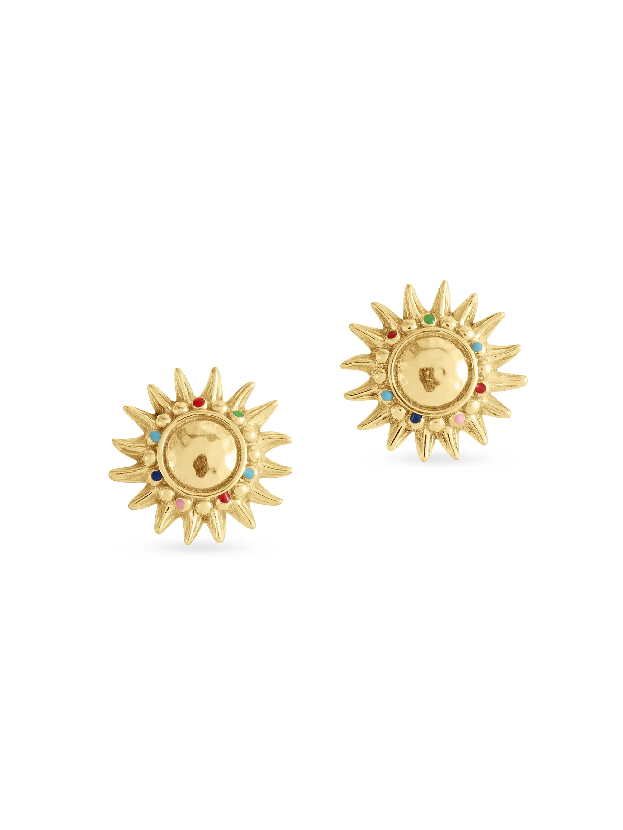 Anabel Aram Milos Soleil 18K-Gold-Plated &amp; Enamel Stud Earrings | Saks Fifth Avenue | Saks Fifth Avenue