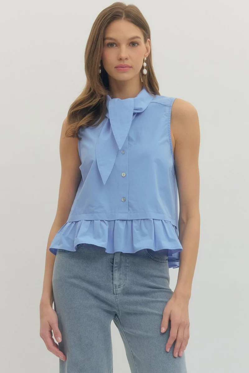 Vera Tie Neck Top | The Collection Texas