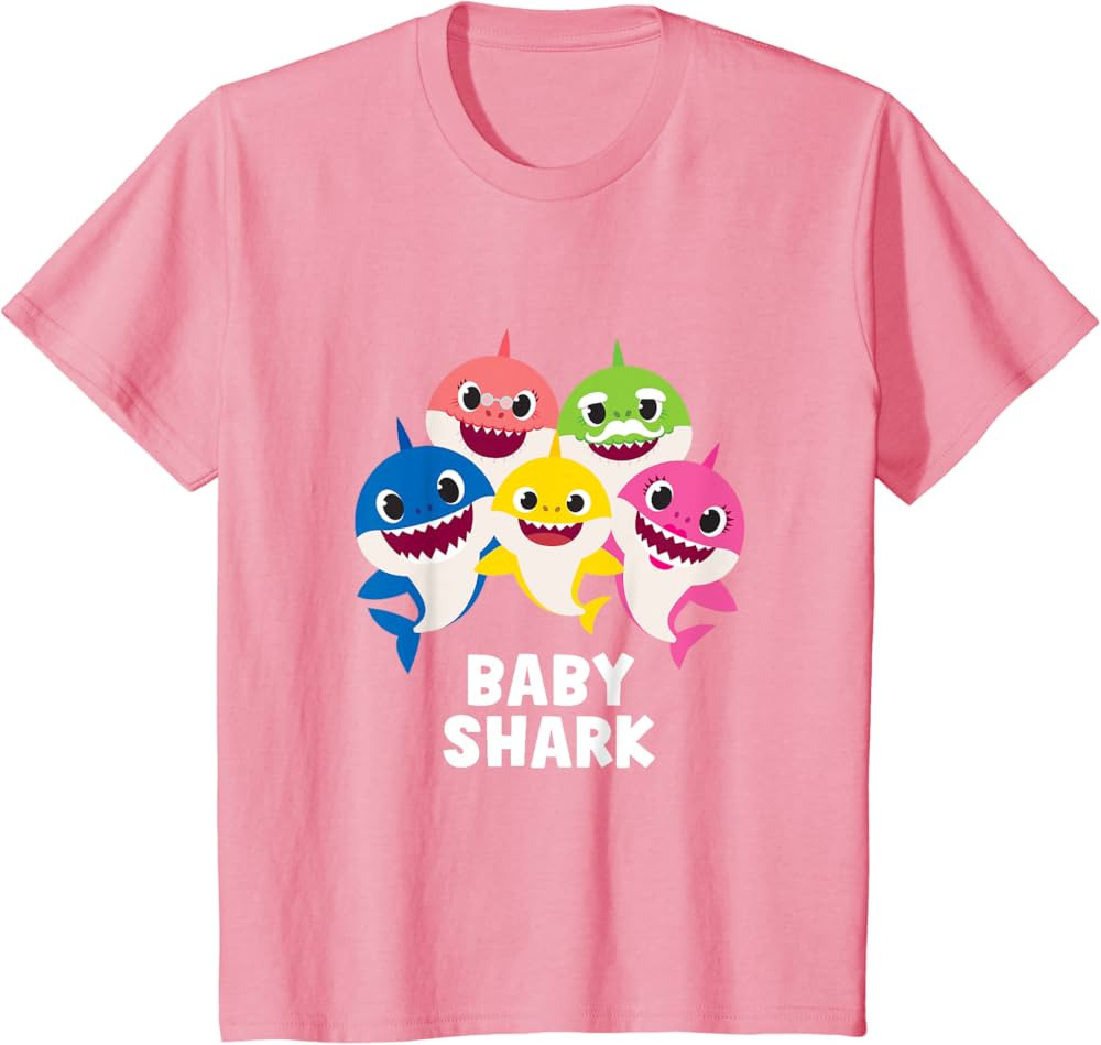 Pinkfong Baby Shark family t-shirt with text | Amazon (US)