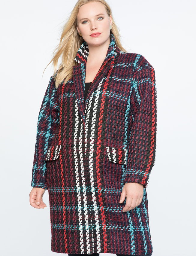 Plaid Car Coat | ELOQUII