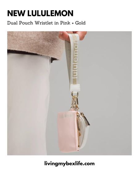 New lululemon Dual Pouch Wristlet in pink and gold | holiday gift, gift guide, stocking stuffer, lululemon bag, lululemon belt bag #ltkitbag

#LTKfindsunder50 #LTKGiftGuide #LTKHoliday