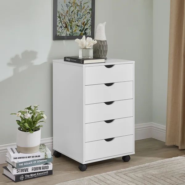 Garysburg 26'' Tall Solid Wood 5 - Drawer Accent Chest | Wayfair North America