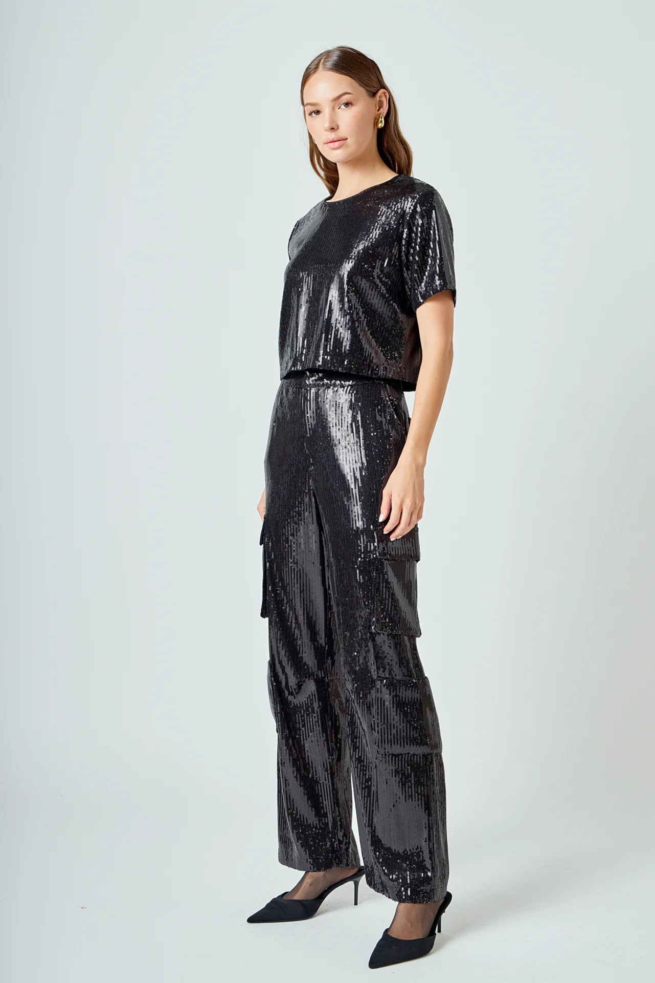 Sequined Cargo Pants | Endless Rose