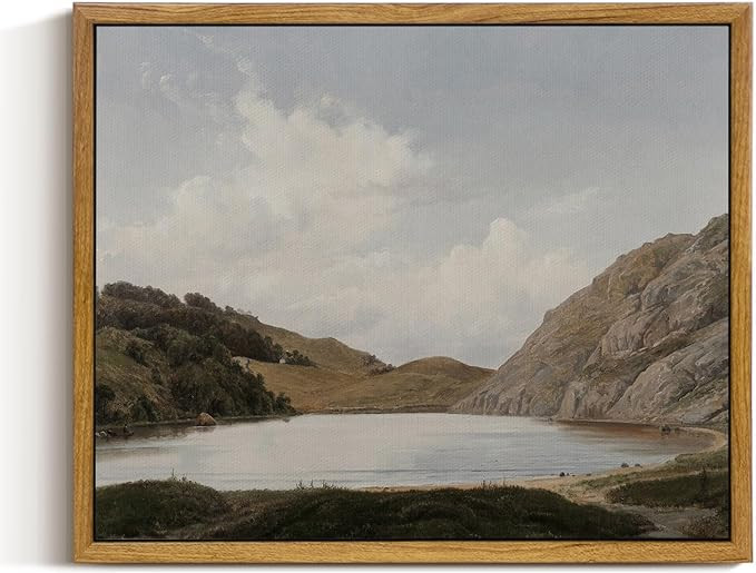 InSimSea Framed Canvas Wall Art Prints, Lakeside Nature Scenic Wall Decorations for Living Room, ... | Amazon (US)