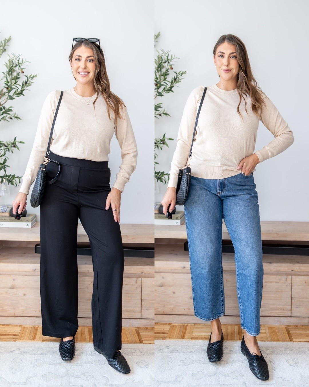 White sweater outfit, fall outfit ideas, straight leg jeans, black trousers outfit, neutral fall style, casual workwear, everyday fall outfit, transitional fashion, classic wardrobe staples, chic mom style

One simple white sweater, three easy ways 🤍 Pair it with blue denim, black jeans, or tailored trousers for an effortless fall outfit that works all week.

#LTKSeasonal #LTKOver40 #LTKWorkwear