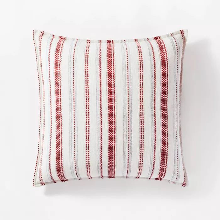 24"x24" Oversized Woven Striped Square Throw Pillow - Threshold™ designed with Studio McGee | Target