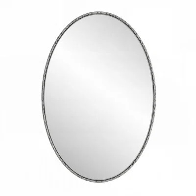 Vintage Oval Mirror with Iron Frame High-Quality Glass and MDF Backing Perfect for Home Decor and Space Enhancement | Wayfair North America