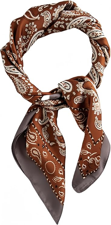 MINIDORA Satin Scarves for Women 27.5 × 27.5 inches Medium Square Elegant Silk Feeling Head Scar... | Amazon (US)