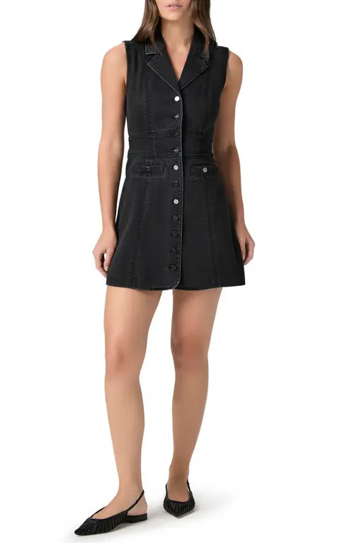PAIGE Vida Denim Minidress in Faded Darkness at Nordstrom, Size 0 | Nordstrom