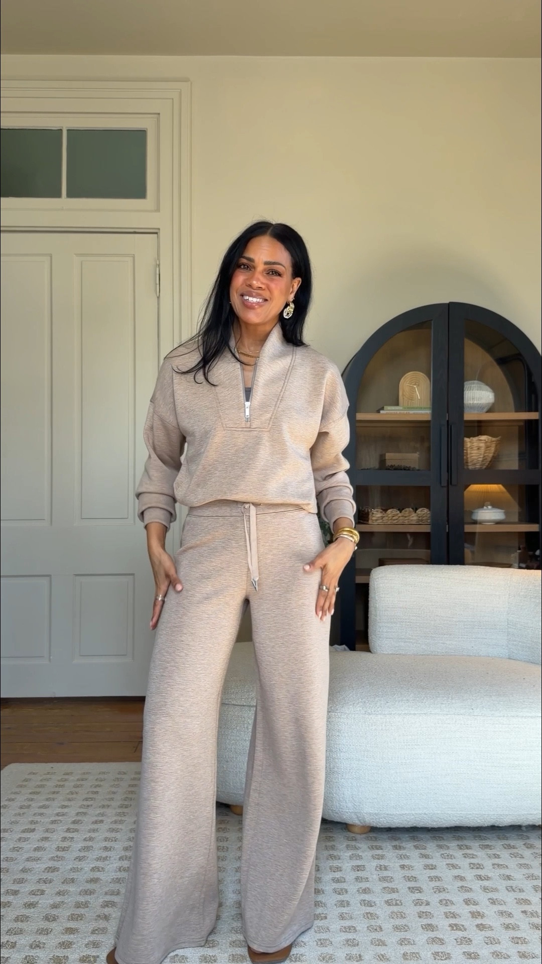 For my AirEssentials fans @Spanx    has new colors, textures, and silhouettes! I’m wearing the French Rib, it’s the same 4-way stretch, soft material, high-waist, drawstring and comes in other colors! I love the shawl collar and matching pants, I have these pants in other colors and they are perfect for travel! I love the OnForm workout wear, perfect for low impact, love the new color petal blue! I’m wearing small, regular length (I’m 5’4) in all styles! 








#LTKootd #LTKSeasonal #LTKActive