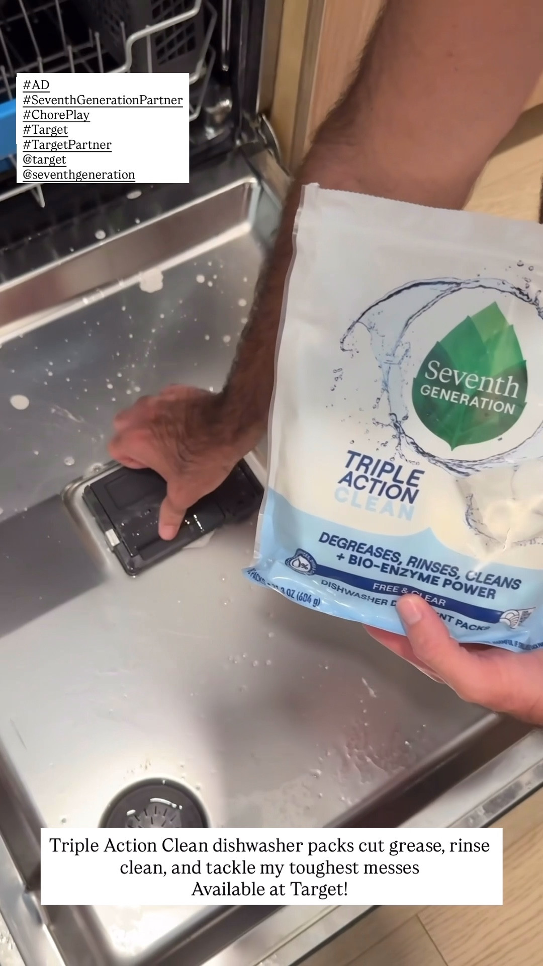 #SeventhGenerationPartner #TargetPartner #AD Try this trick next time you want a clean house 😂 The Seventh Generation Triple Action Clean dishwasher packs cuts grease, rinses clean, & tackles my toughest messes . Make sure to comment SHOP or head to @target! @seventhgeneration #SeventhGenerationPartner #TargetPartner #Target #ChorePlay


#LTKdayinmylife #LTKmomlife #LTKHoliday