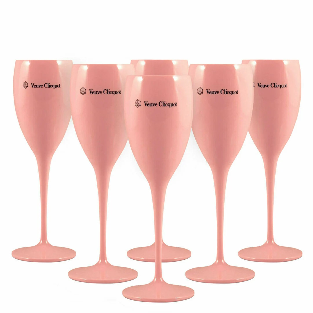 Veuve Clicquot Pink Champagne Acrylic Flutes New X 6 - Etsy | Etsy (US)