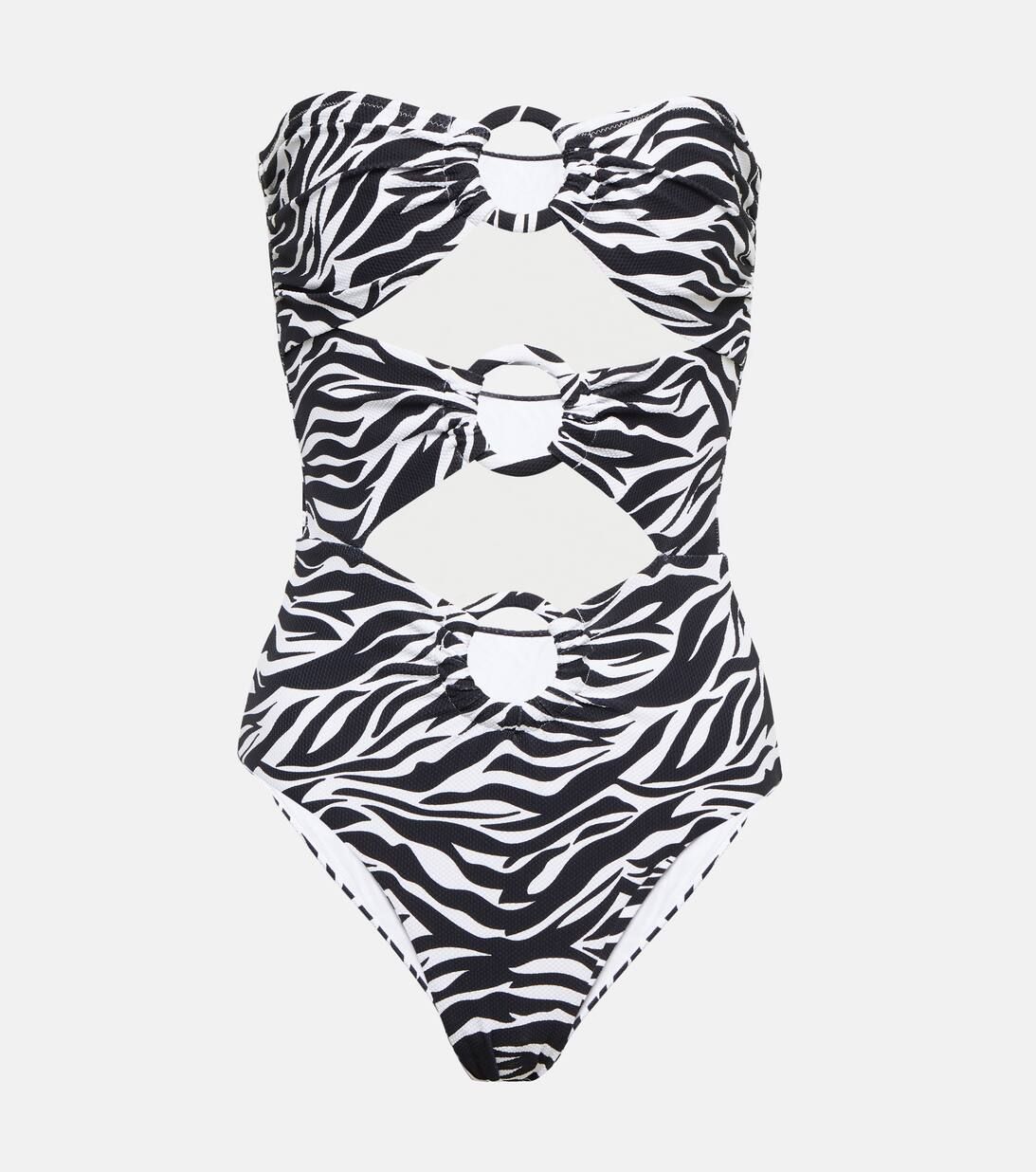 Anya zebra-print cutout swimsuit | Mytheresa (INTL)