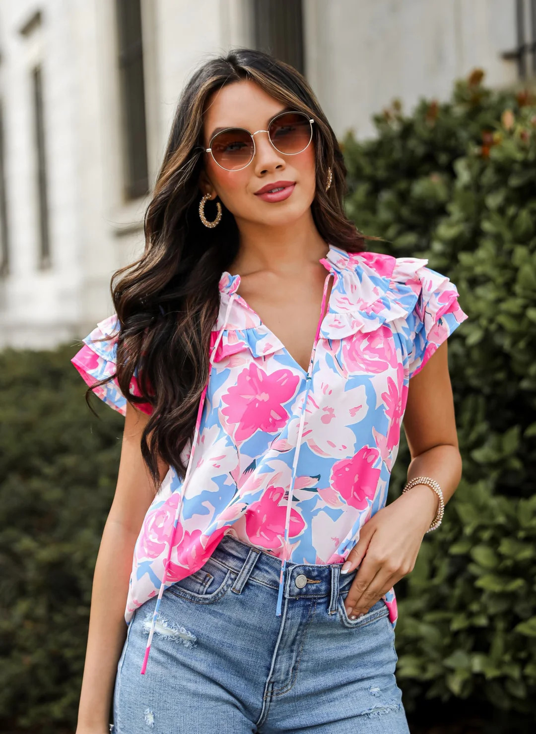 Exceedingly Adorable Pink Floral Blouse | Dress Up