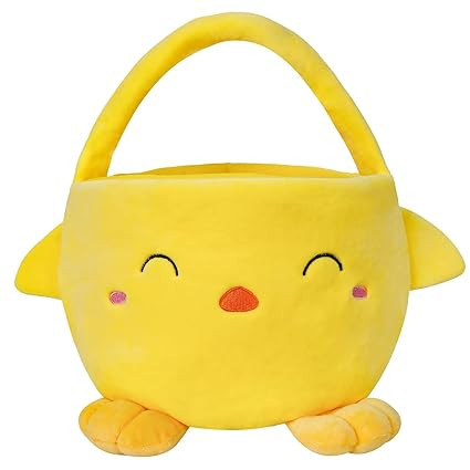 Easter Baskets for Kids, Cute Chick Easter Egg Buckets Huting Festivals Gift for Girls Boys | Amazon (US)