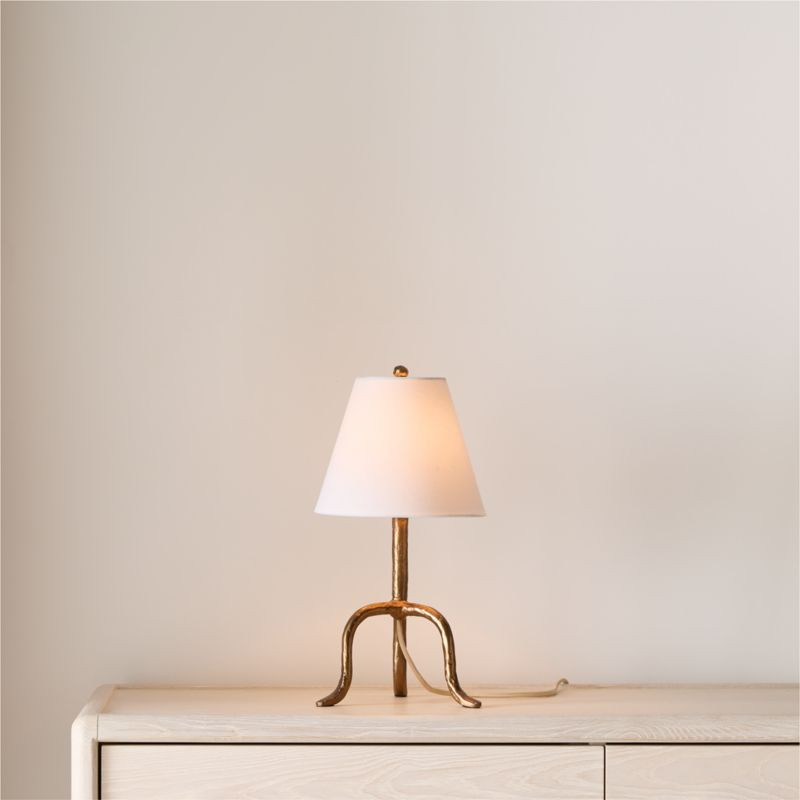 Cardiff Brass Table Lamp 16.5 | Crate & Barrel