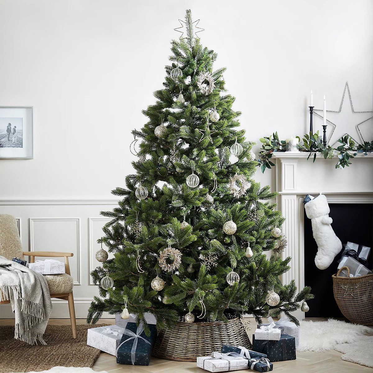 7.5ft Symons Nordmann Fir Christmas Tree and Tree Skirt | The White Company UK & ROW