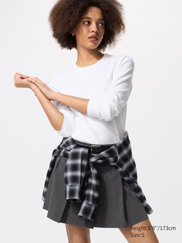 Smooth Stretch Cotton T-Shirt (Long Sleeve) | UNIQLO (UK)