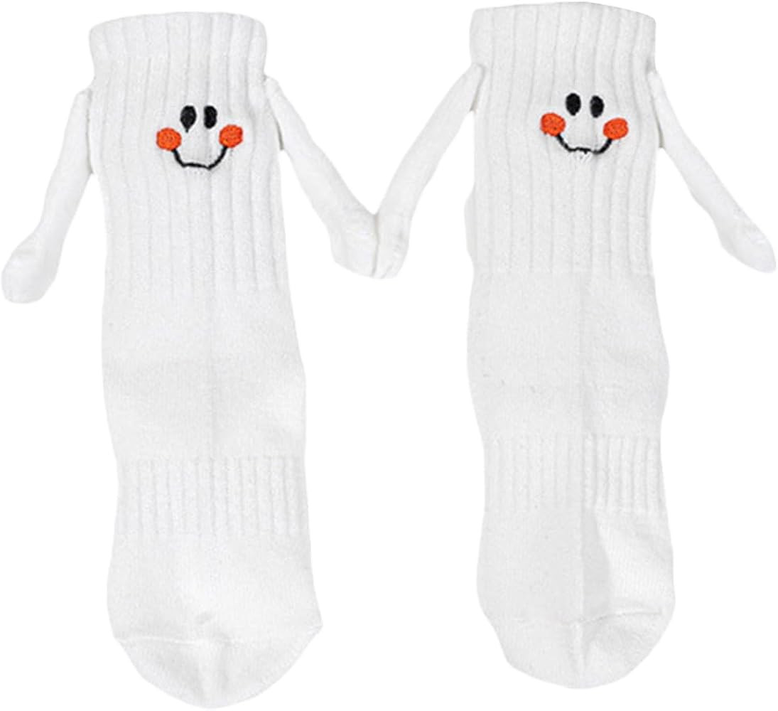 Family Matching Holding Hands Socks, Novelty Funny Magnetic Mid-Tube Socks, Parents Children Smil... | Amazon (US)