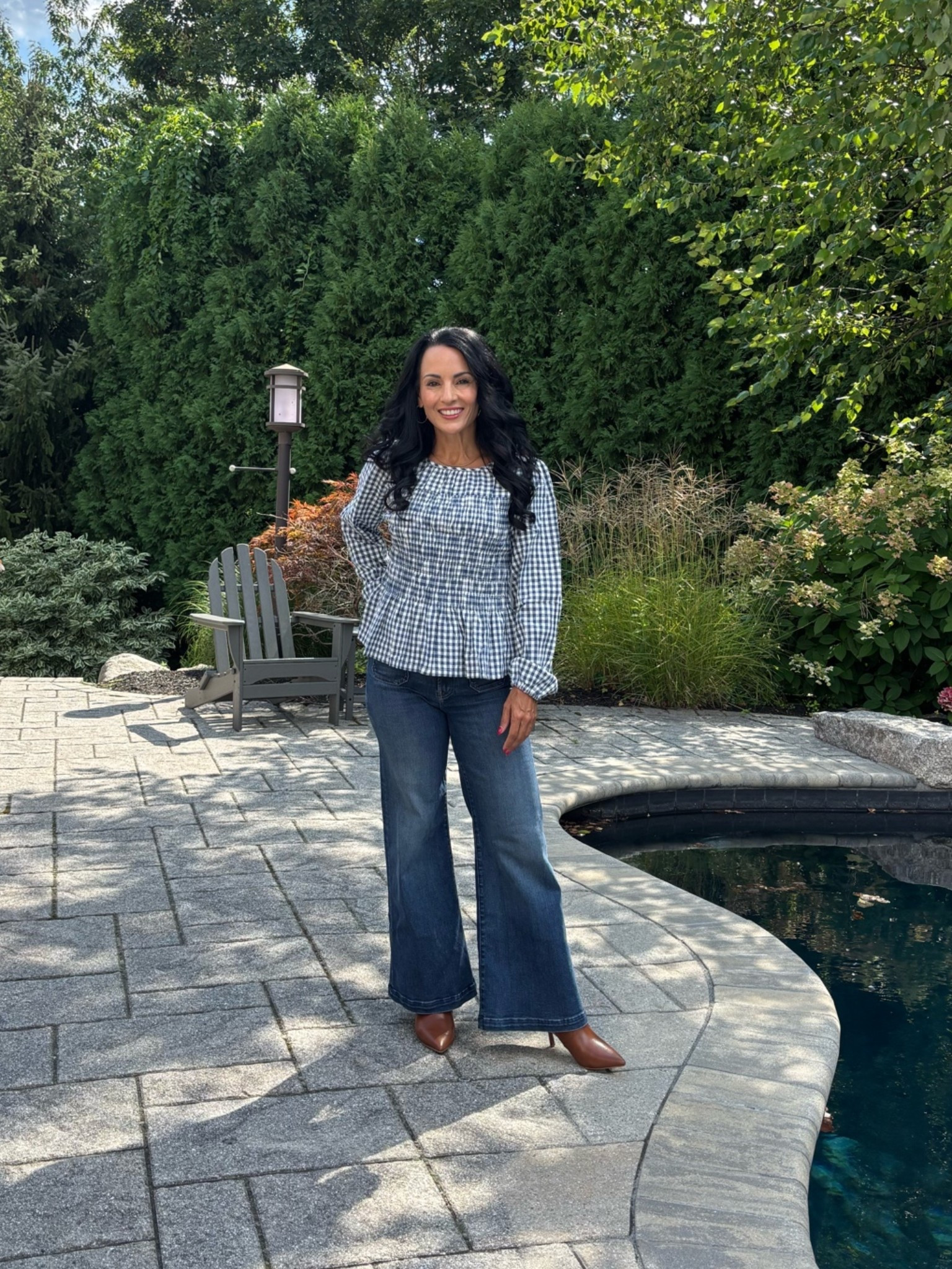 The cutest peplum gingham top to transition into fall paired with one of my favorite pair of mother jeans

#LTKootd #LTKOver40 #LTKSeasonal