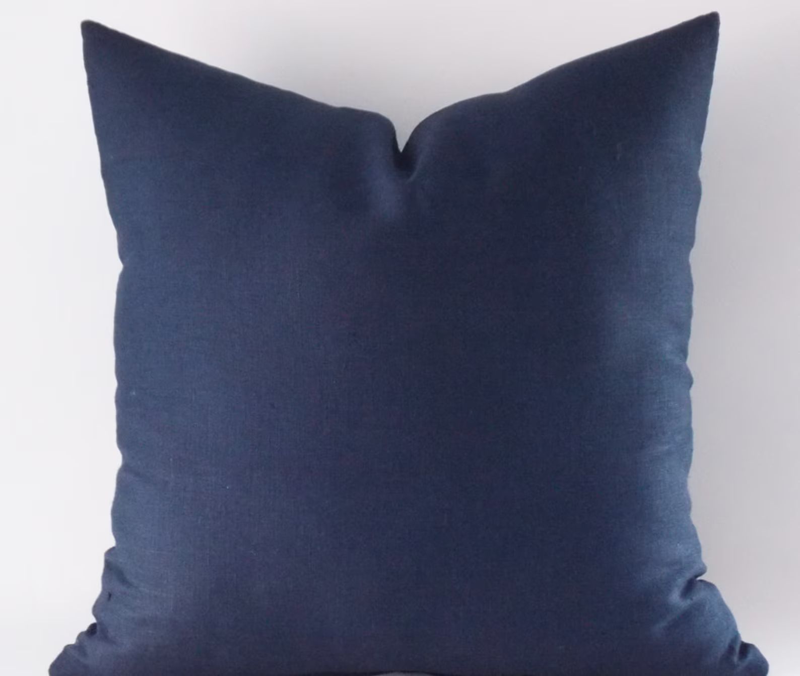Navy Linen Pillow Cover / Navy Blue Cushion Cover / Decorative LinenThrow Pillow / Modern Pillow,... | Etsy (US)