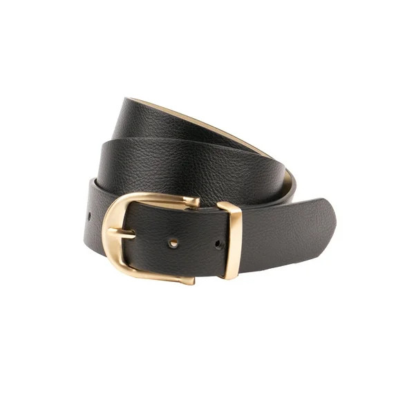 Time and Tru Women's Metal Loop Belt, Black - Walmart.com | Walmart (US)