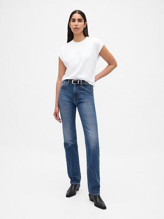 High Rise ’90s Slim Straight Jeans | Gap (CA)