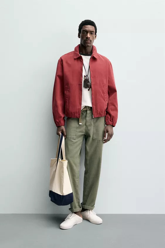 WASHED COTTON REGULAR FIT JACKET | Zara US