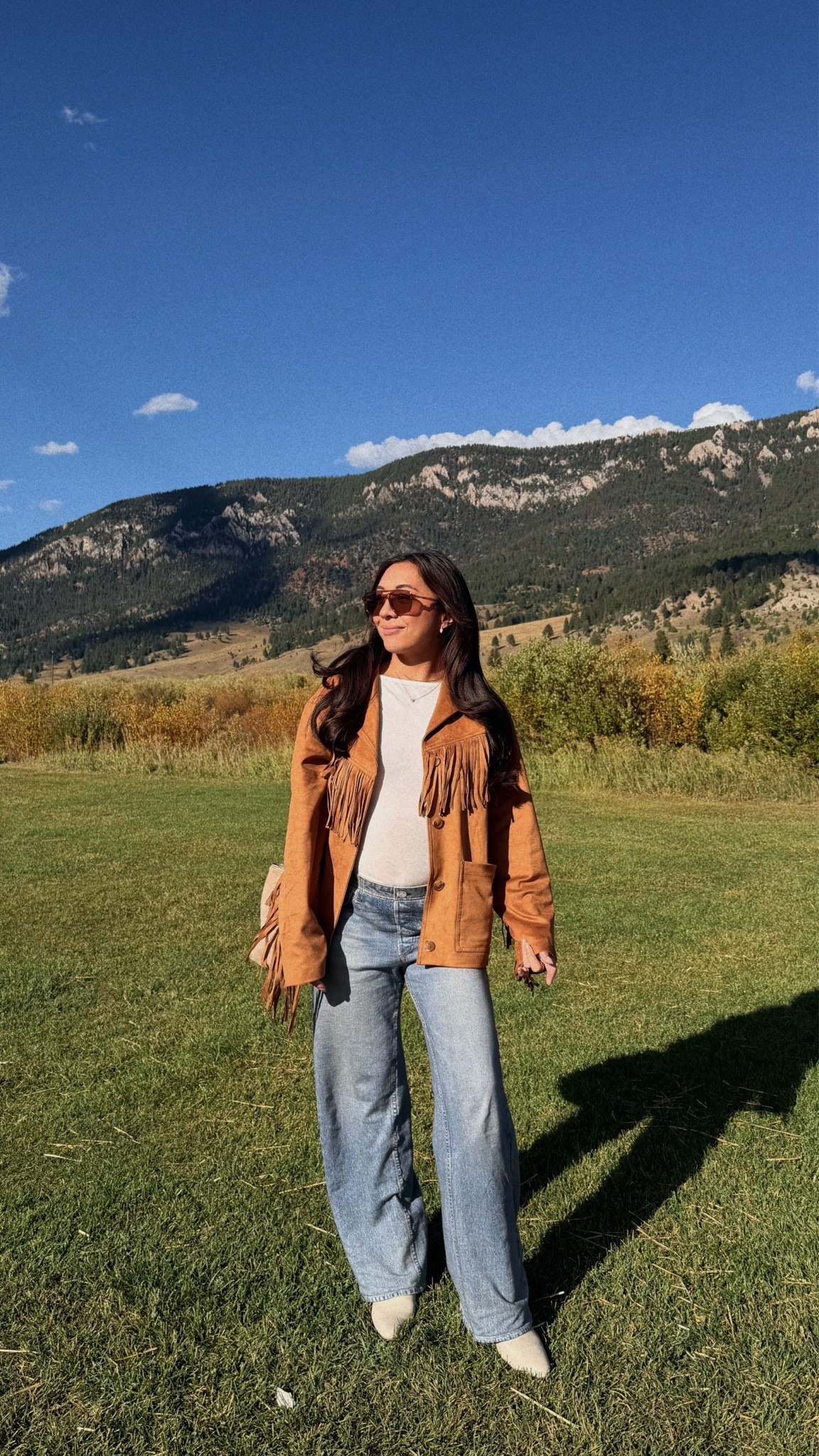 Dinner outfit in Montana 🏔️🤎 wearing size L jacket and S pants

#LTKootd #LTKBump #LTKPetite