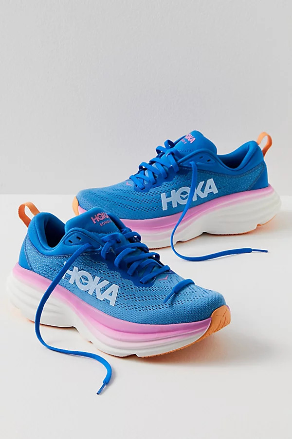 Hoka Bondi 8 Sneakers by HOKA at Free People, Coastal Sky / All Aboard, US 10 | Free People (Global - UK&FR Excluded)