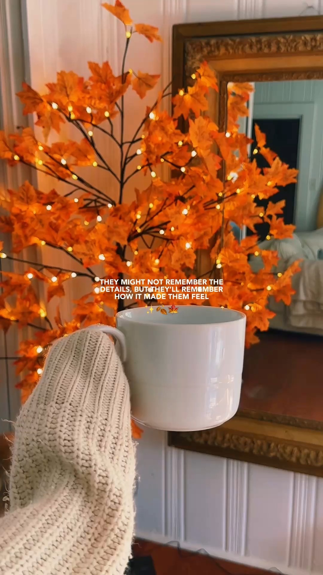 Cute fall light up tree ! 🍂🍁 Just adding a little bit of magic where I can for them ✨🍂🍁 

#LTKHalloween #LTKSeasonal #LTKHome