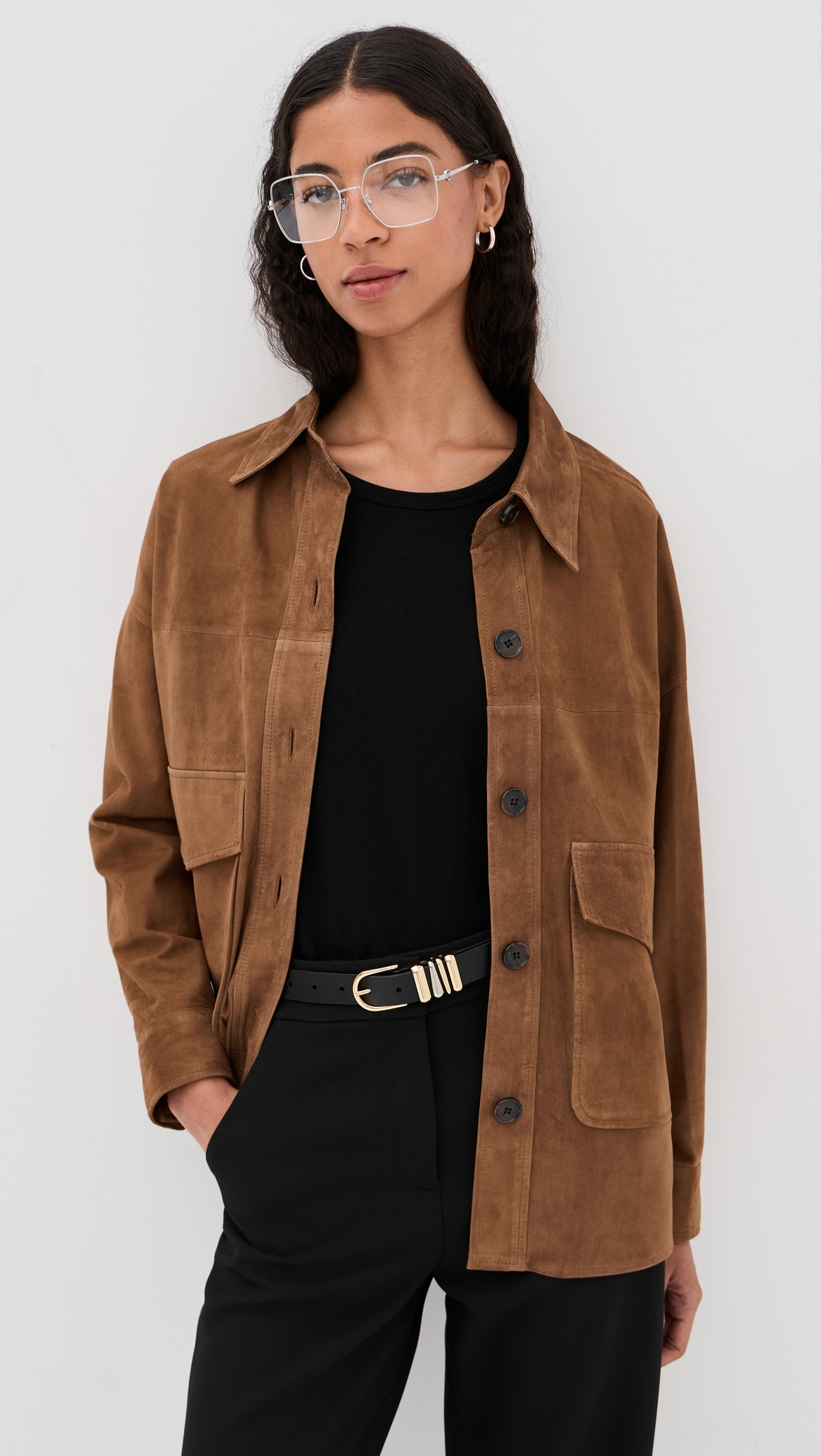 ARMA Kaylee Lamb Paper Jacket Saddle 40 | Shopbop