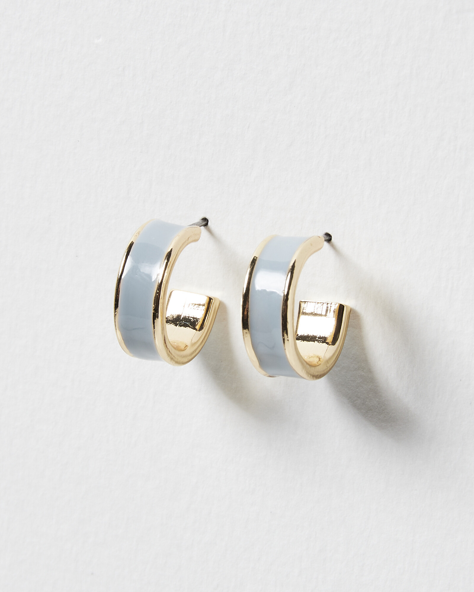 Ember Blue Inlay Hoop Earrings | Oliver Bonas | Oliver Bonas (Global)