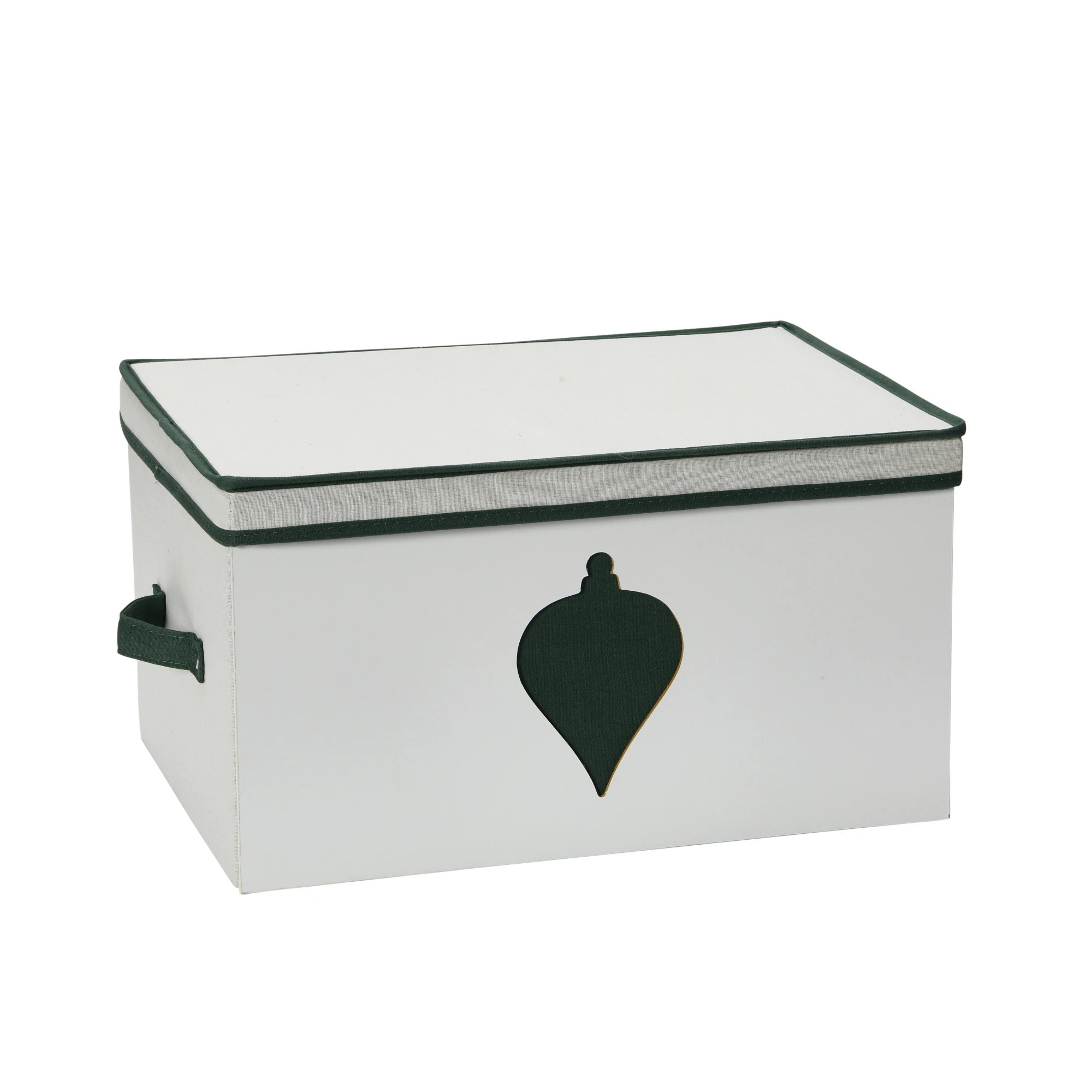 Household Essentials Ornament Storage Chest with 24 Pockets Green Polyester one_size | HH568-1 | Lowe's