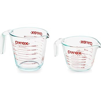Pyrex Essentials (2-Pack) Glass Measuring Cups Set, (1 & 2 Cup) Measuring Cups For Prepping, Baki... | Amazon (US)