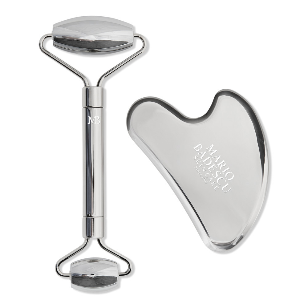 Mario Badescu Stainless Steel Facial Roller and Gua Sha Set | Ulta